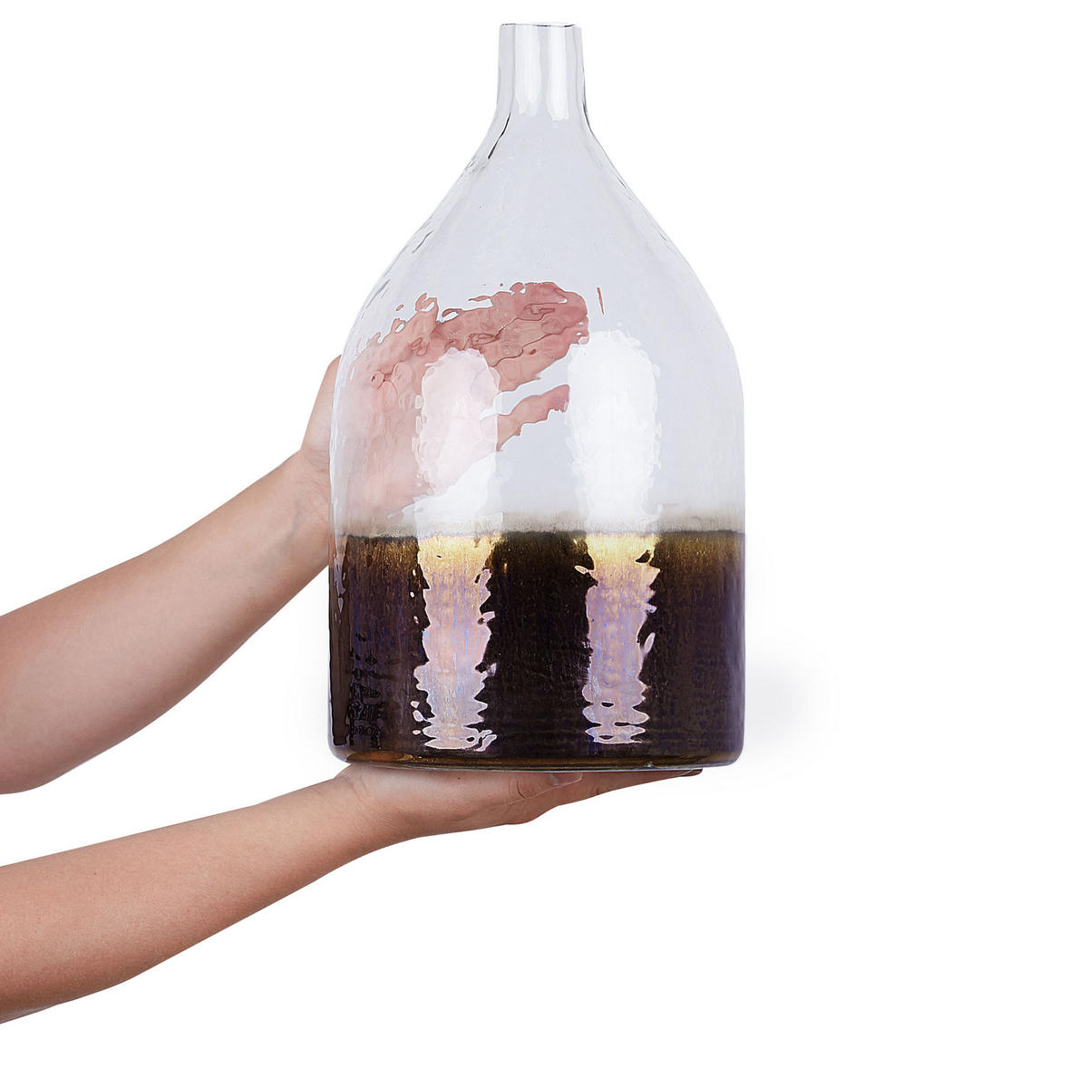 BLUMENVASE Glas bunt Kulcha - Multicolor, Glas (36cm) - Beliani