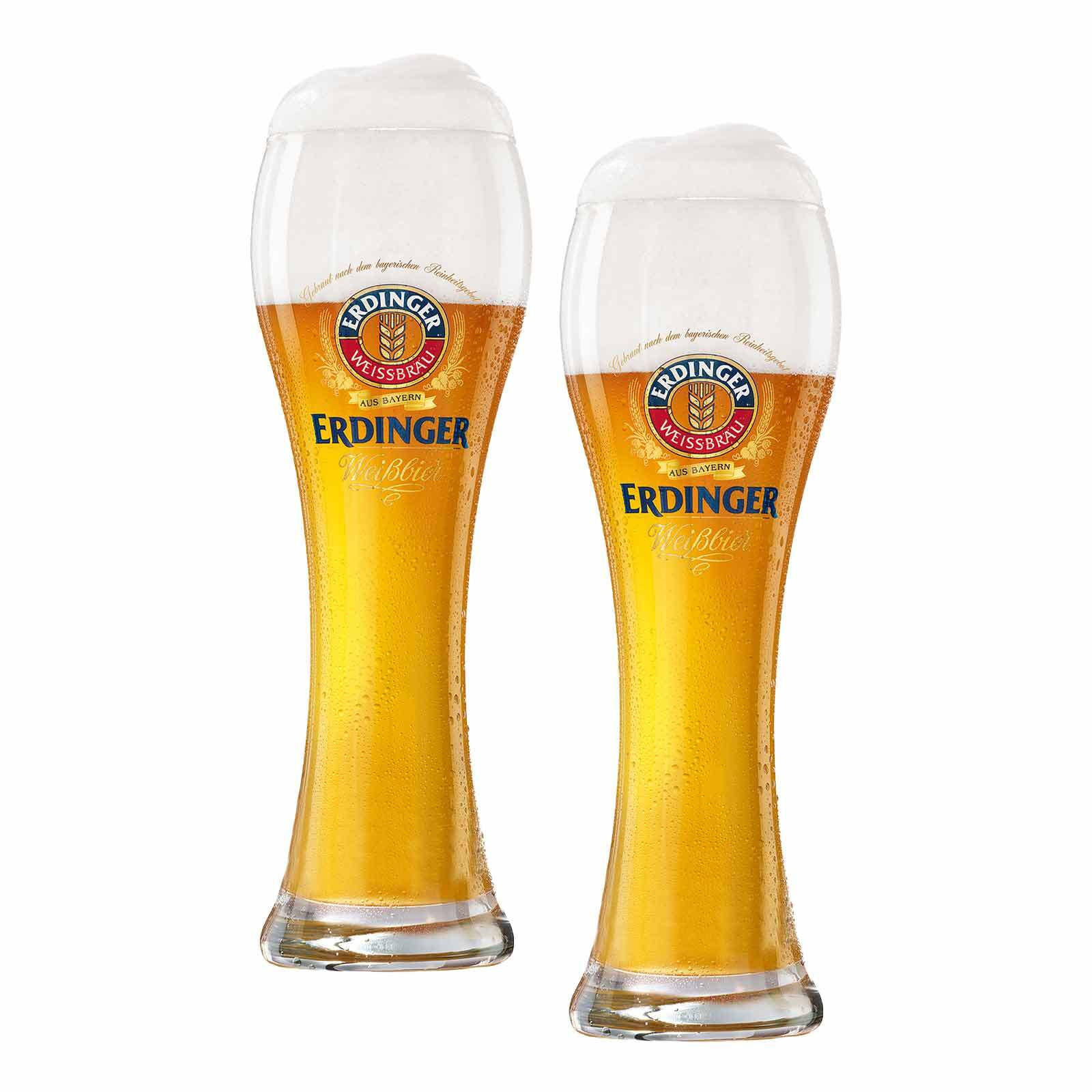 WEIZENBIERGLÄSER Erdinger transparent 500 ml 2er Set - Transparent, Glas (0.5L) - Ritzenhoff Breker