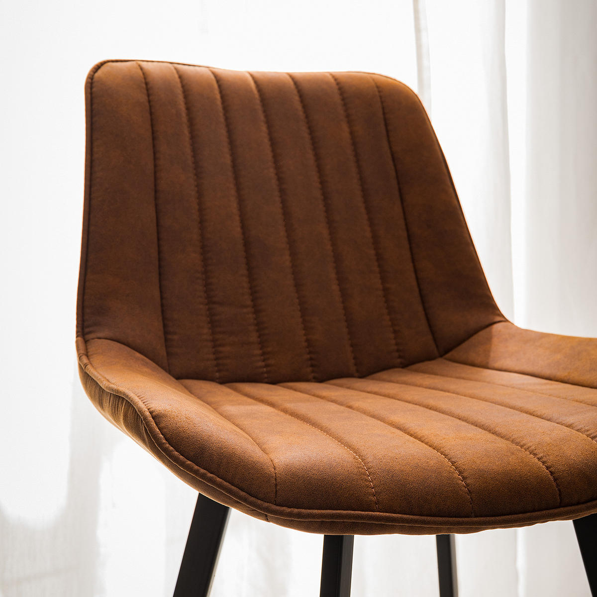 BARSTUHL - Metall, 2er-Set - Braun, Textil (51/95/52cm) - home24