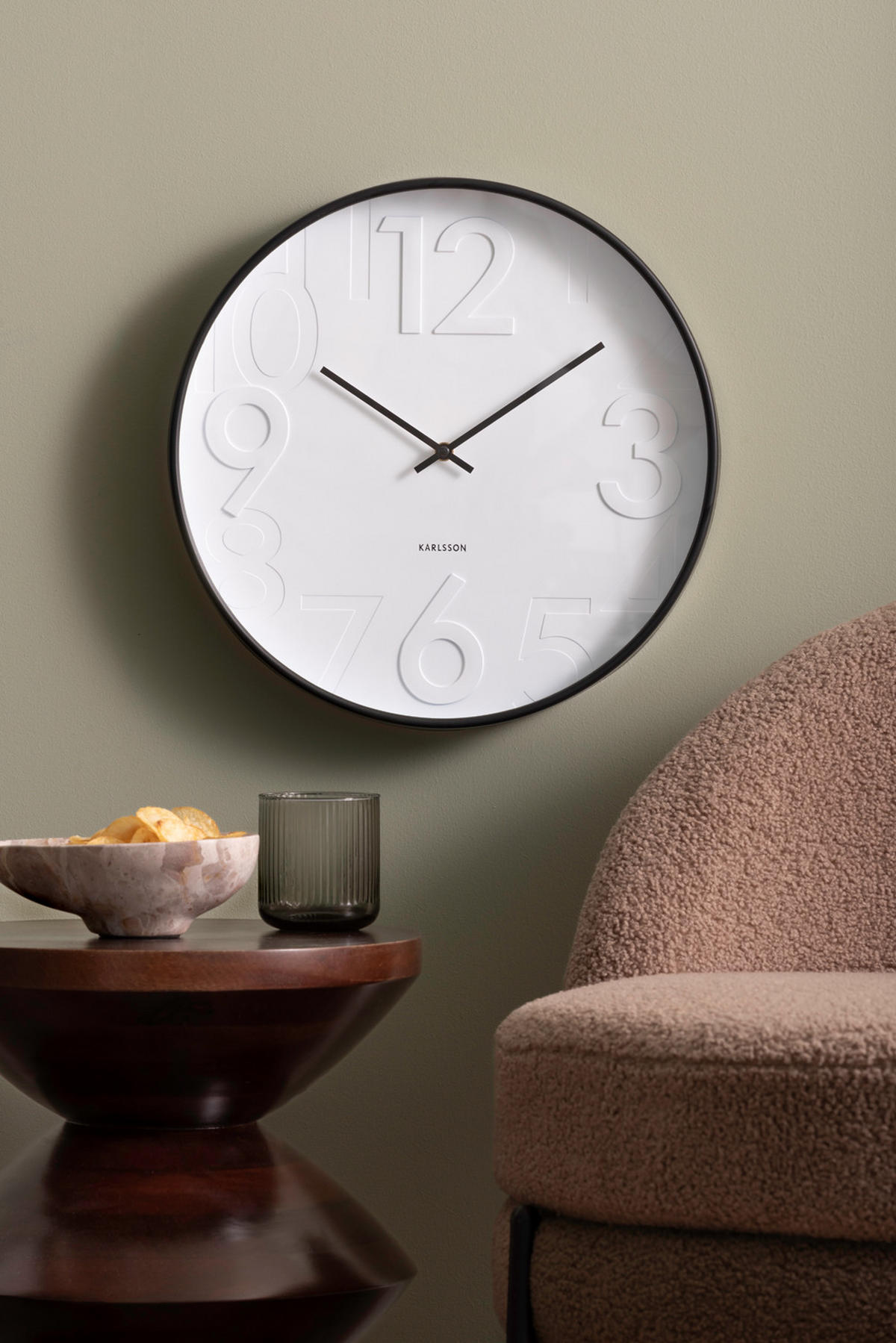WANDUHR Ayuno Ø40 cm - Schwarz, Kunststoff (40/5/40cm) - Karlsson