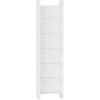 BÜCHERREGAL Standregal 7 Fächer Weiß 24 x 48 x 197,4 cm - Weiß, Holzwerkstoff (48/197.4/24cm)