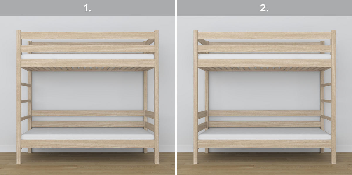 ETAGENBETT N03 Sonoma Eiche 90/180 - Sonoma Eiche, Naturmaterialien/Holz (90/180cm) - N-Wood