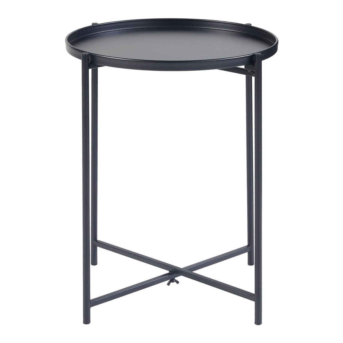 BEISTELLTISCH Sälen - Schwarz, Metall (40/40/50cm) - [en.casa]
