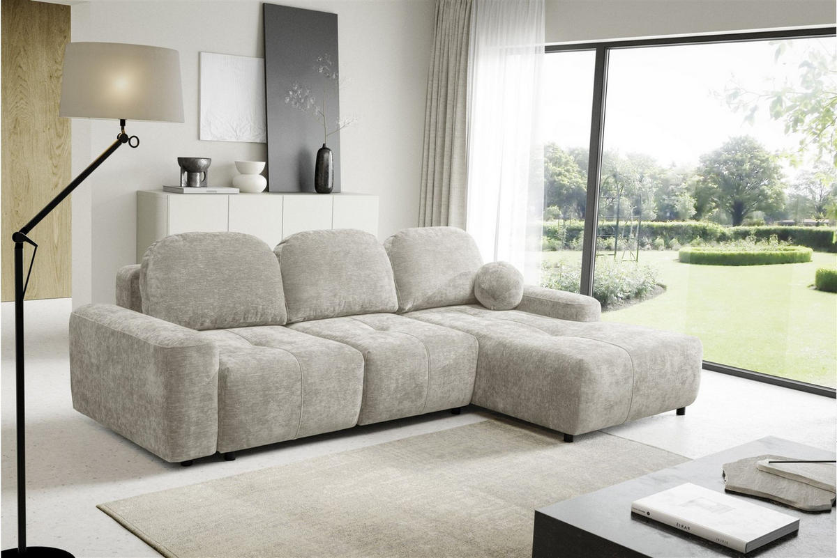 ECKSOFA Argos In Vibe - Beige, Holzwerkstoff/Textil (267/170cm) - Fun Möbel