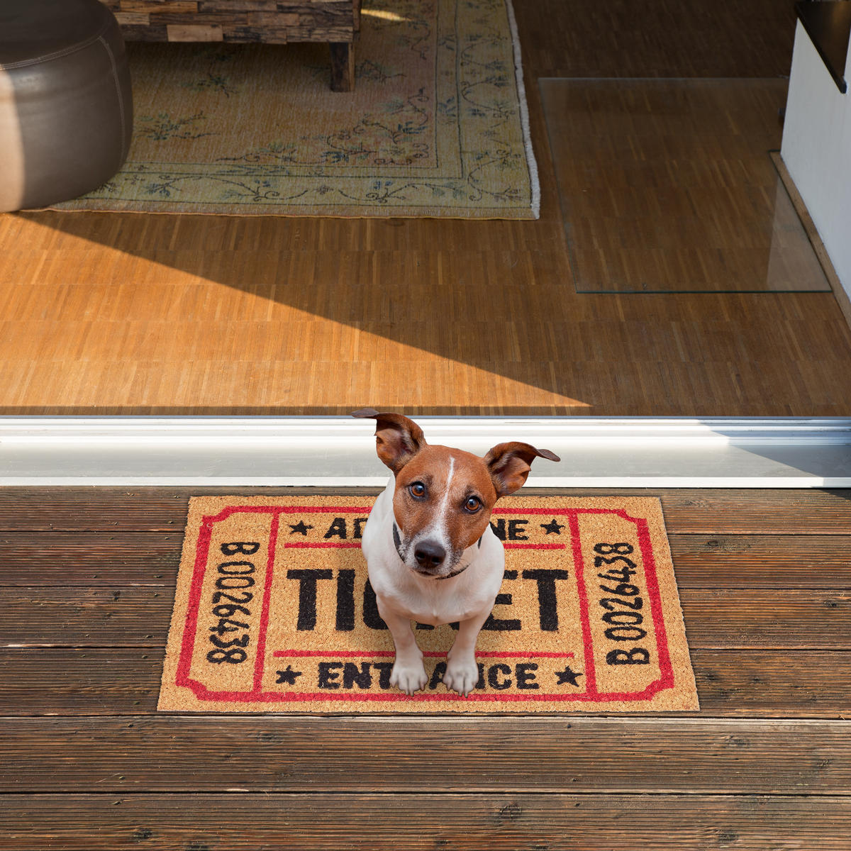 FUßMATTE - Hellbraun, Kunststoff/Textil (60/40cm) - Relaxdays