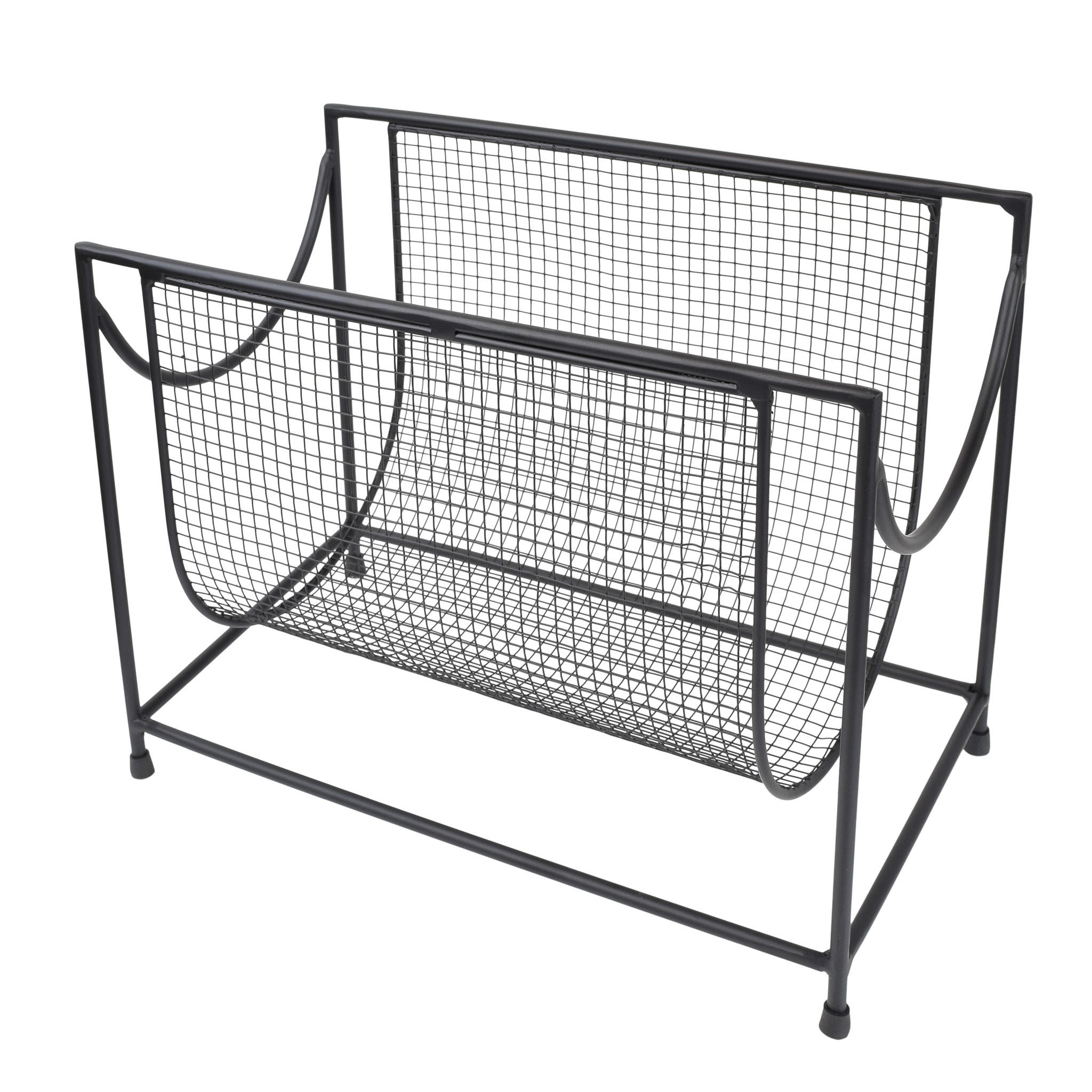 ZEITSCHRIFTENFACH Steve Schwarz - Schwarz, Metall (22/30/37cm) - LOFT42