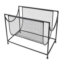 ZEITSCHRIFTENFACH Steve Schwarz - Schwarz, Metall (22/30/37cm) - LOFT42
