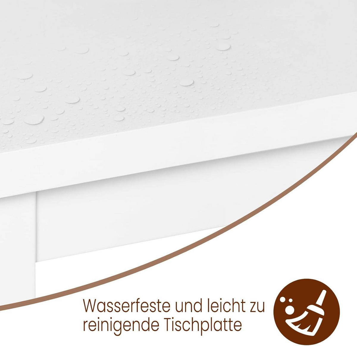 BARTISCH, Metallgestell, Tischplatte aus MDF, 120x100x40cm - Weiß, Holzwerkstoff/Metall (40/120/100cm) - Woltu