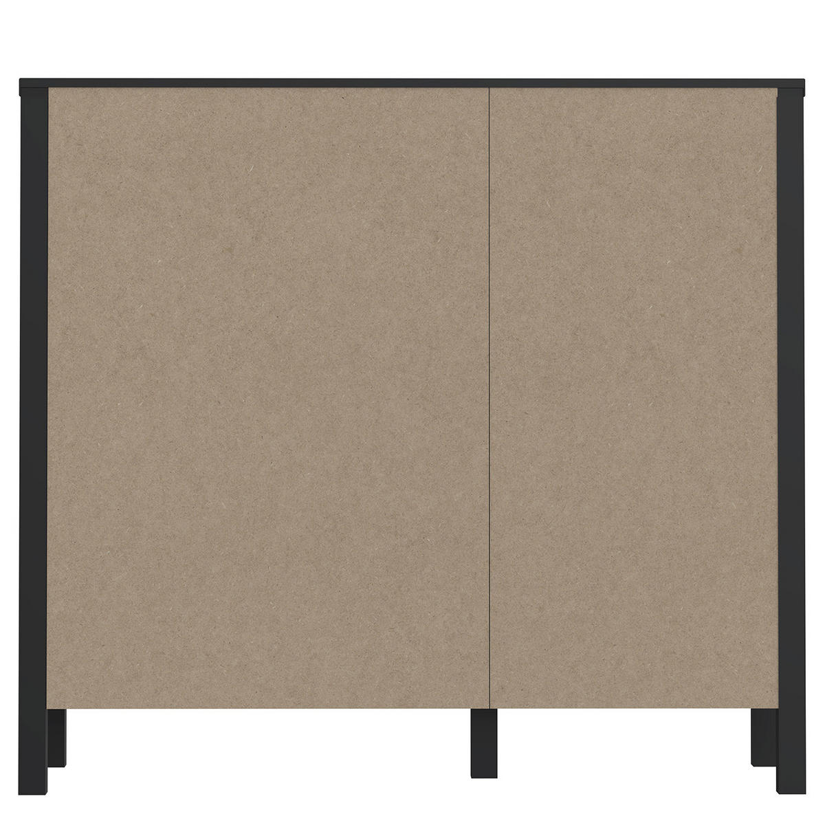 KOMMODE - Eiche Riviera Dekor / Schwarz - Schwarz/Braun, Holzwerkstoff/Metall (93/85/40cm) - home24