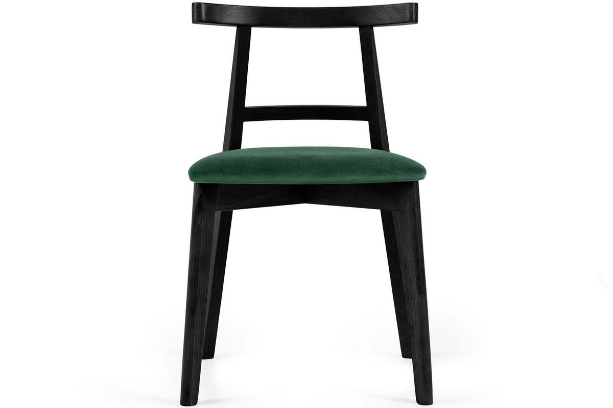 ESSTISCHSTÜHLE LILIO 2 St Vintage, Dunkelgrün / schwarz - Dunkelgrün/Schwarz, Holz/Textil (47/76/45cm) - KONSIMO®
