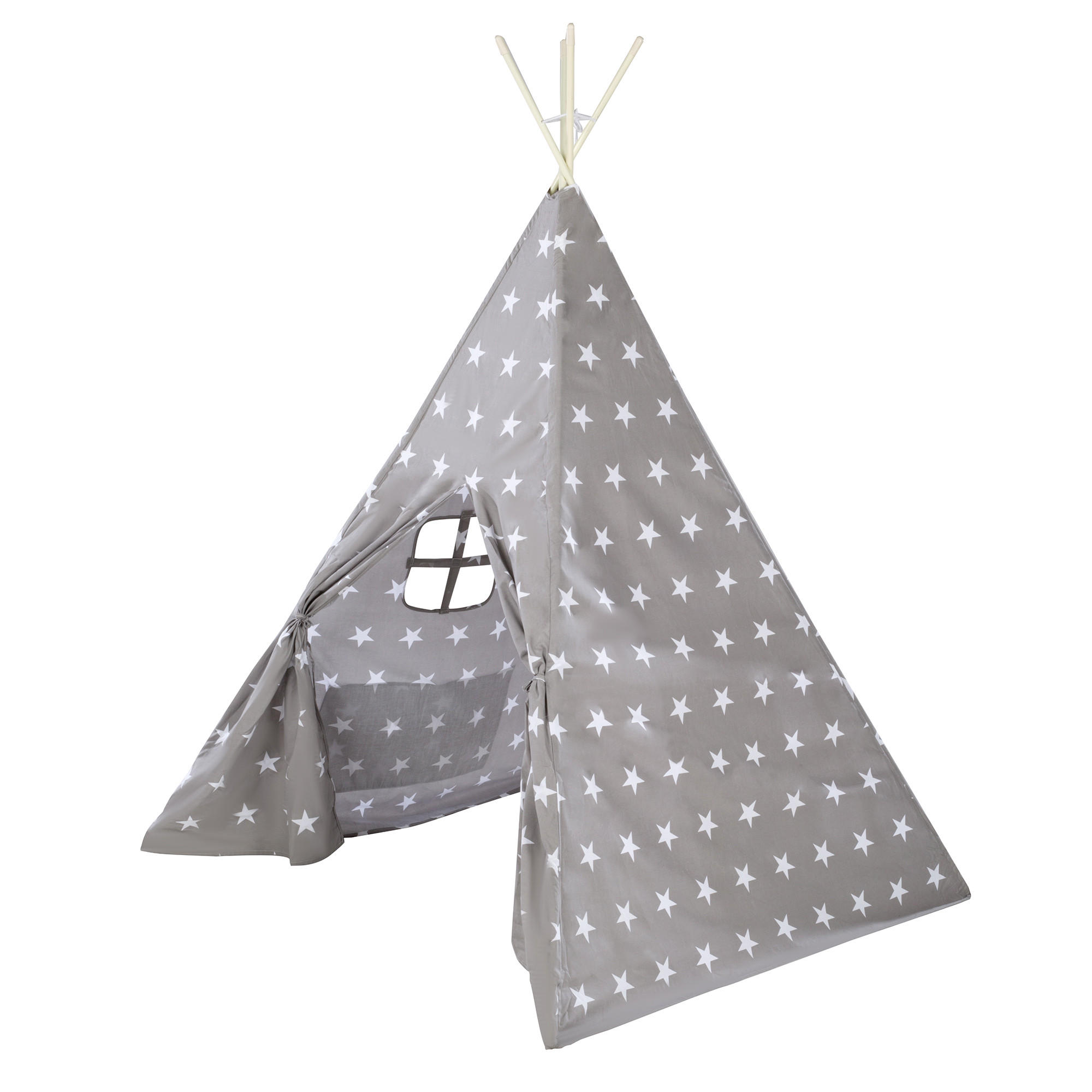SPIELZELT 'Sterne' - Grau, Textil (115/156/115cm) - Roba
