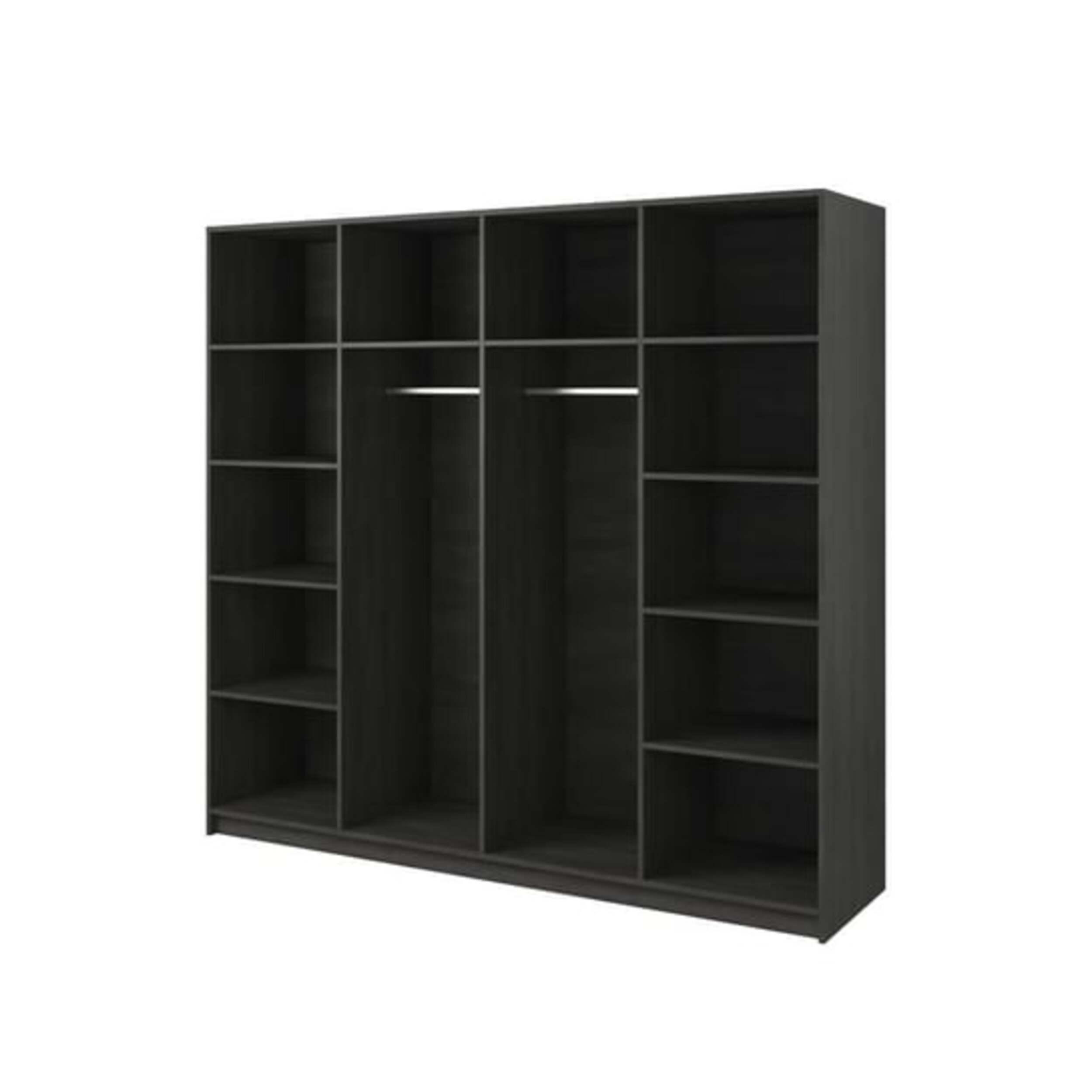 SCHIEBETÜRENSCHRANK - Schrank Philipa - Graphitfarben, Holzwerkstoff (230/217/69.5cm) - Möblo