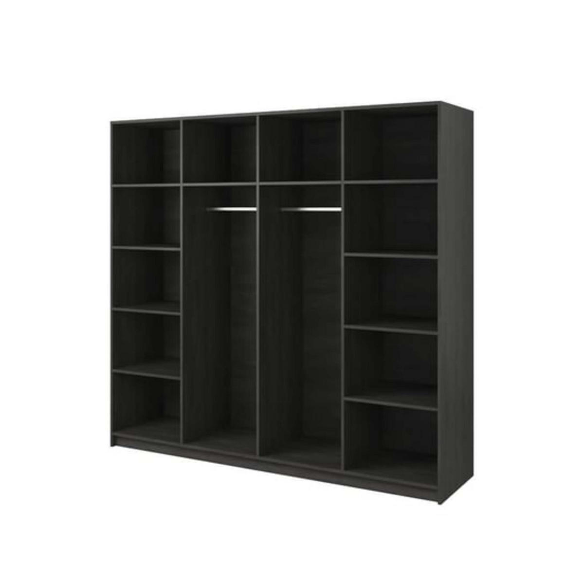 SCHIEBETÜRENSCHRANK - Schrank Philipa - Graphitfarben, Holzwerkstoff (230/217/69.5cm) - Möblo