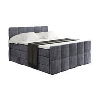 BOXSPRINGBETT mit Matratze und Lattenrost - LIRO-Z KING-120x200 - Dunkelgrau Casablanca - Dunkelgrau, Holzwerkstoff (120/200cm) - ALTDECOR
