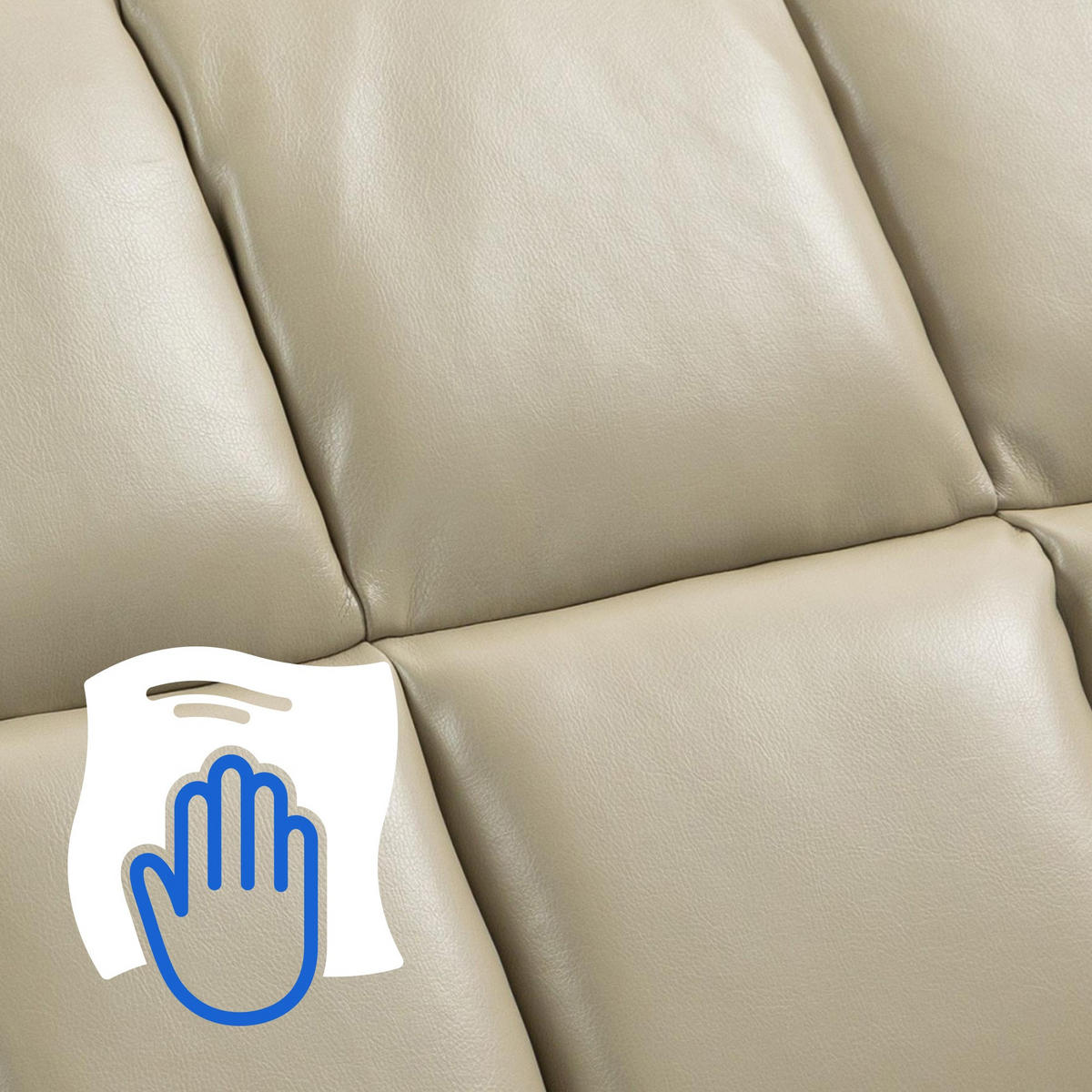 LOUNGESESSEL Poznan Kunstleder Creme Sessel Lounger - Creme, Leder (84/104/95cm) - DELUKE