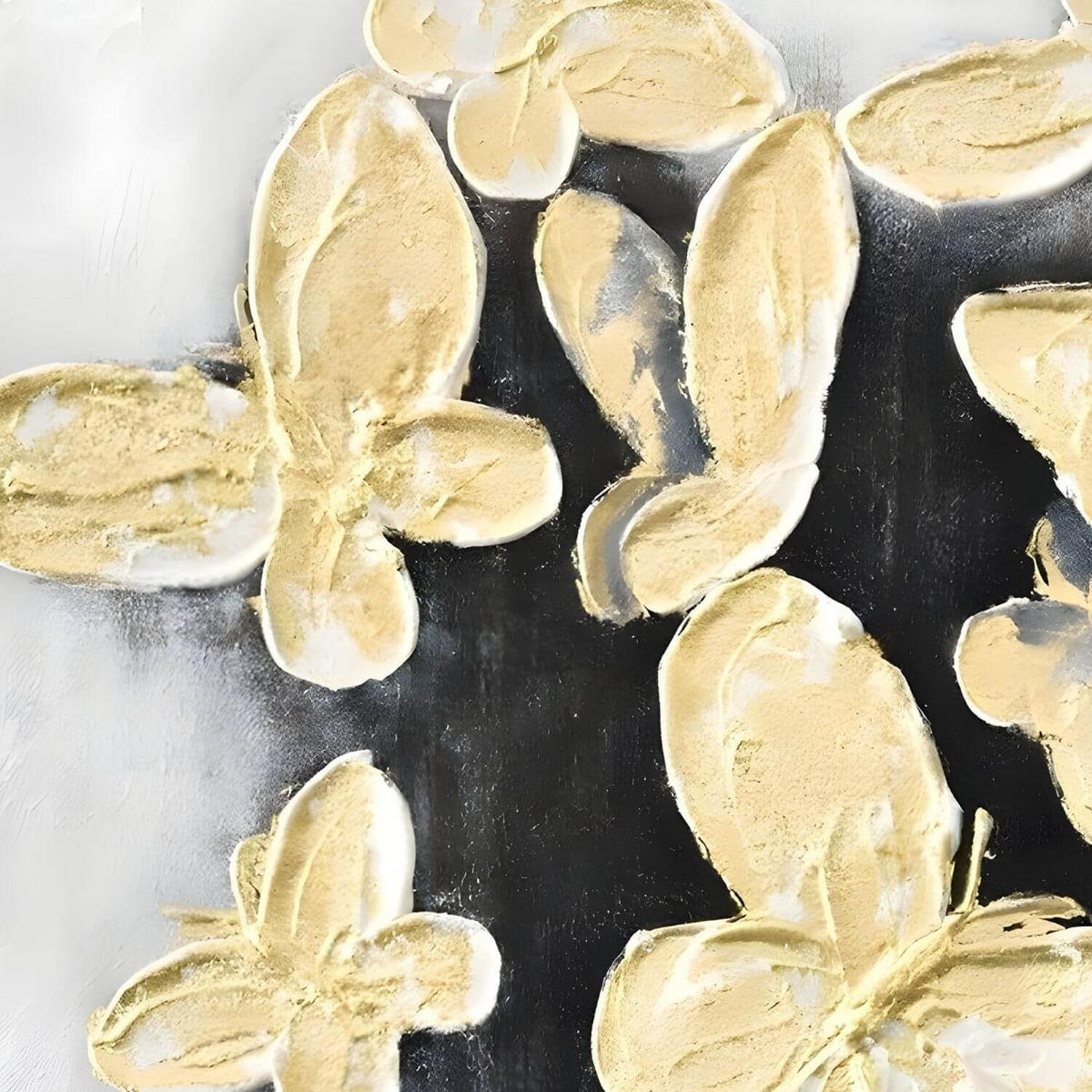 ACRYLBILD HANDGEMALT 60/60 cm - Goldfarben/Grau, Holz/Textil (60/60cm) - KUNSTLOFT