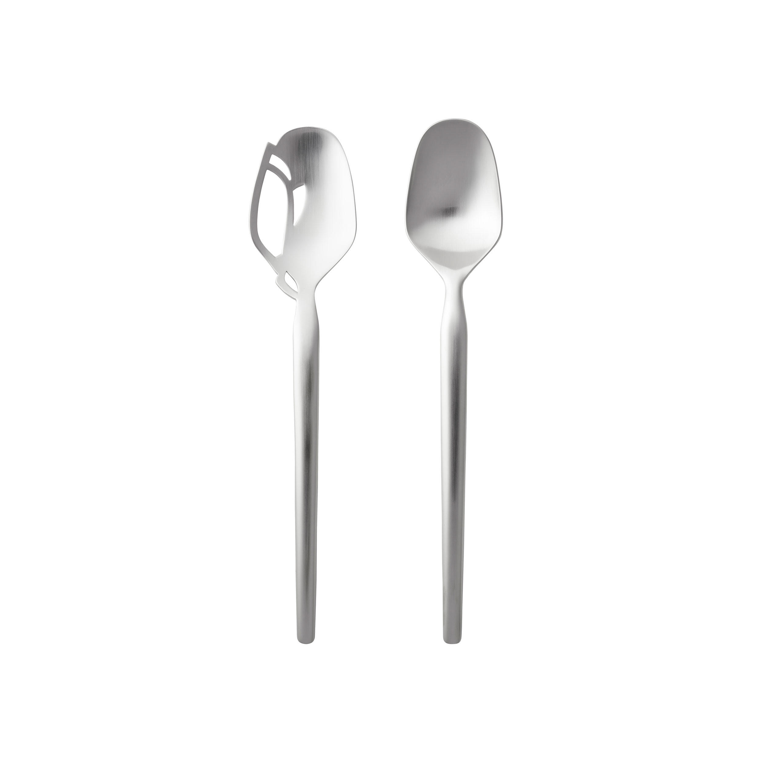 SALATBESTECK Dorotea 2-tlg., 18/8 Edelstahl, 27 cm - Silberfarben, Metall (33.5cm) - GENSE