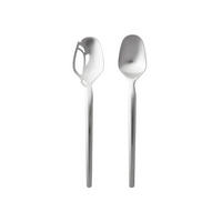 SALATBESTECK Dorotea 2-tlg., 18/8 Edelstahl, 27 cm - Silberfarben, Metall (33.5cm) - GENSE