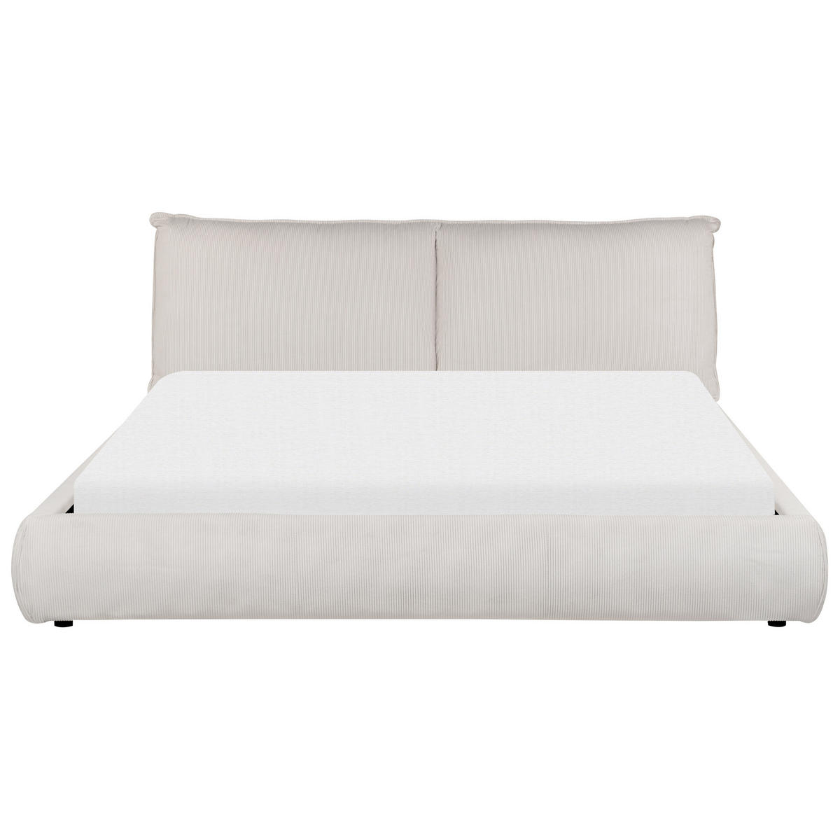 POLSTERBETT Beige Vinay - Beige, Textil (180/200cm) - Beliani