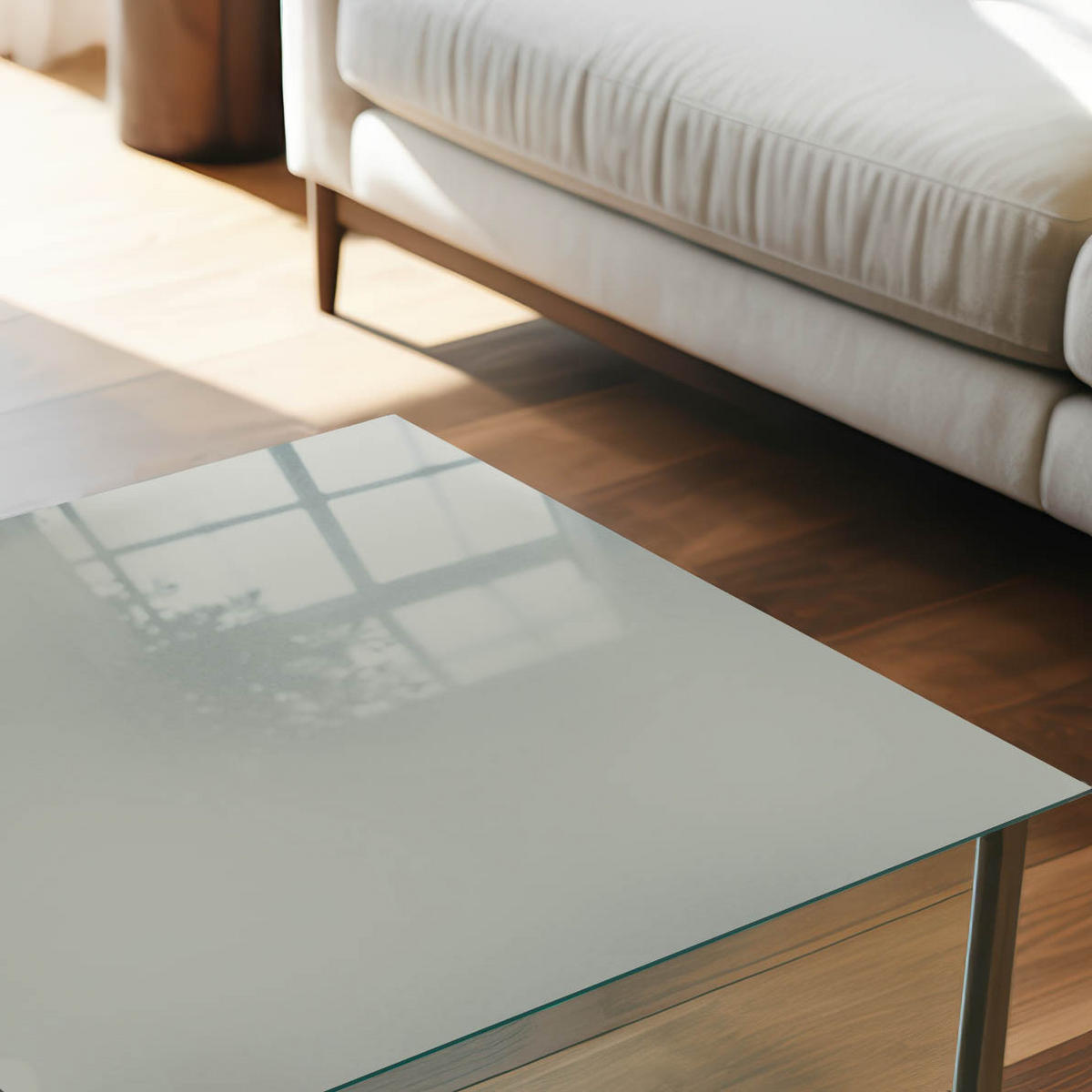 GLASPLATTE 80x60 cm – Neutralgrau - Blau, Glas (0.4/80/60cm) - ArtPrintCave