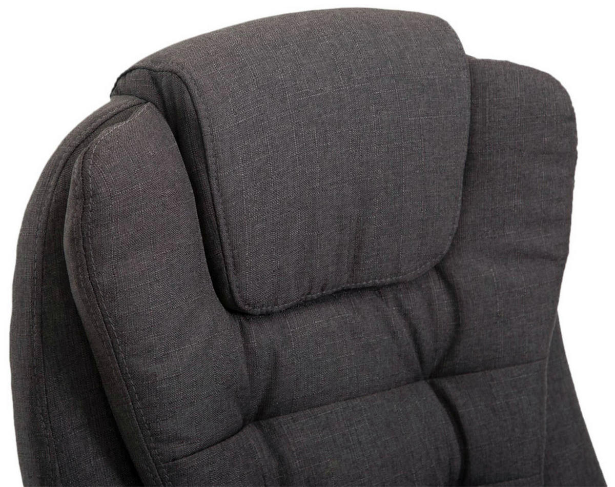 BÜROSTUHL Toronto, Stoff Dunkelgrau - Dunkelgrau, Textil/Metall (69/123/78cm) - TPFLiving