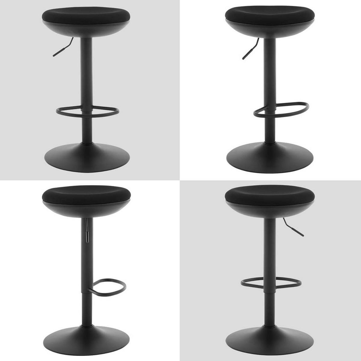 BARHOCKER, Metallgestell, Netzgewebe, Schwarz - Schwarz, Textil/Metall (41/64/41cm) - Woltu