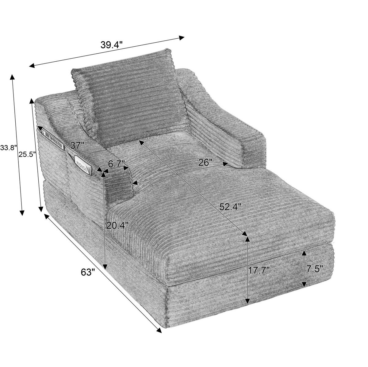 LOUNGESESSEL aus Schaumstoff Grün mit Doppelschicht-Design und ausziehbarer Liegefunktion - Grün, Kunststoff (100/68/162cm) - Modfu