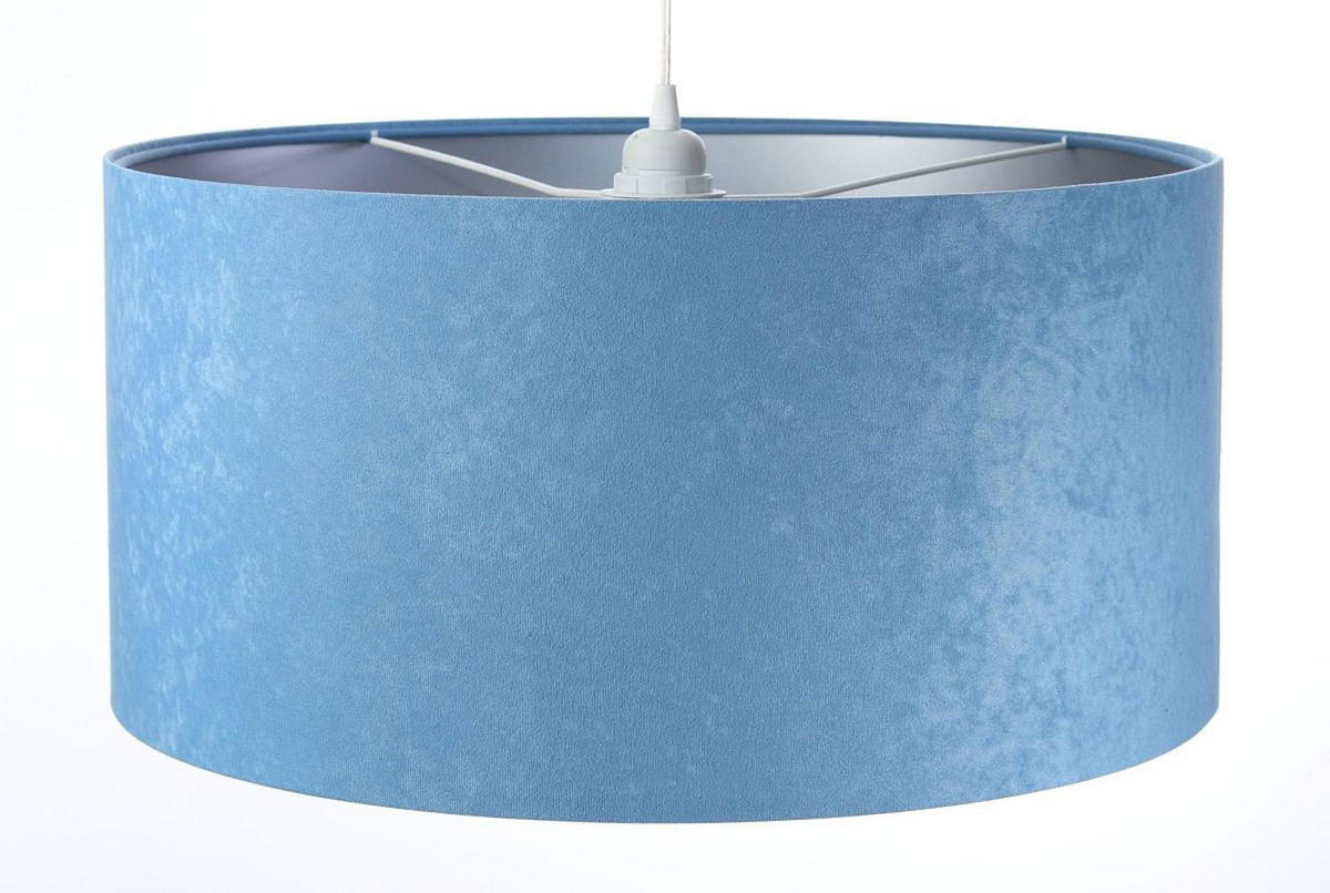 HÄNGELEUCHTE Blau 50/25 cm - Blau/Silberfarben, Kunststoff (50/0.8/25cm) - ONZENO