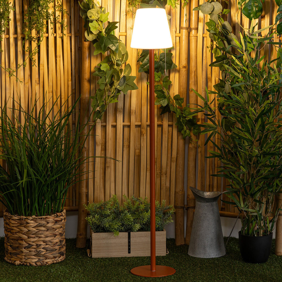 GARTENLAMPE Zack 108 cm - Terra cotta, Metall (18/8/10cm) - Atmosphera Createur d´interieur
