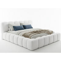 POLSTERBETT Milia 2 Off-White 160/200 cm Boucle mit Bettkasten - Weiß, Textil/Metall (160/200cm) - wonello