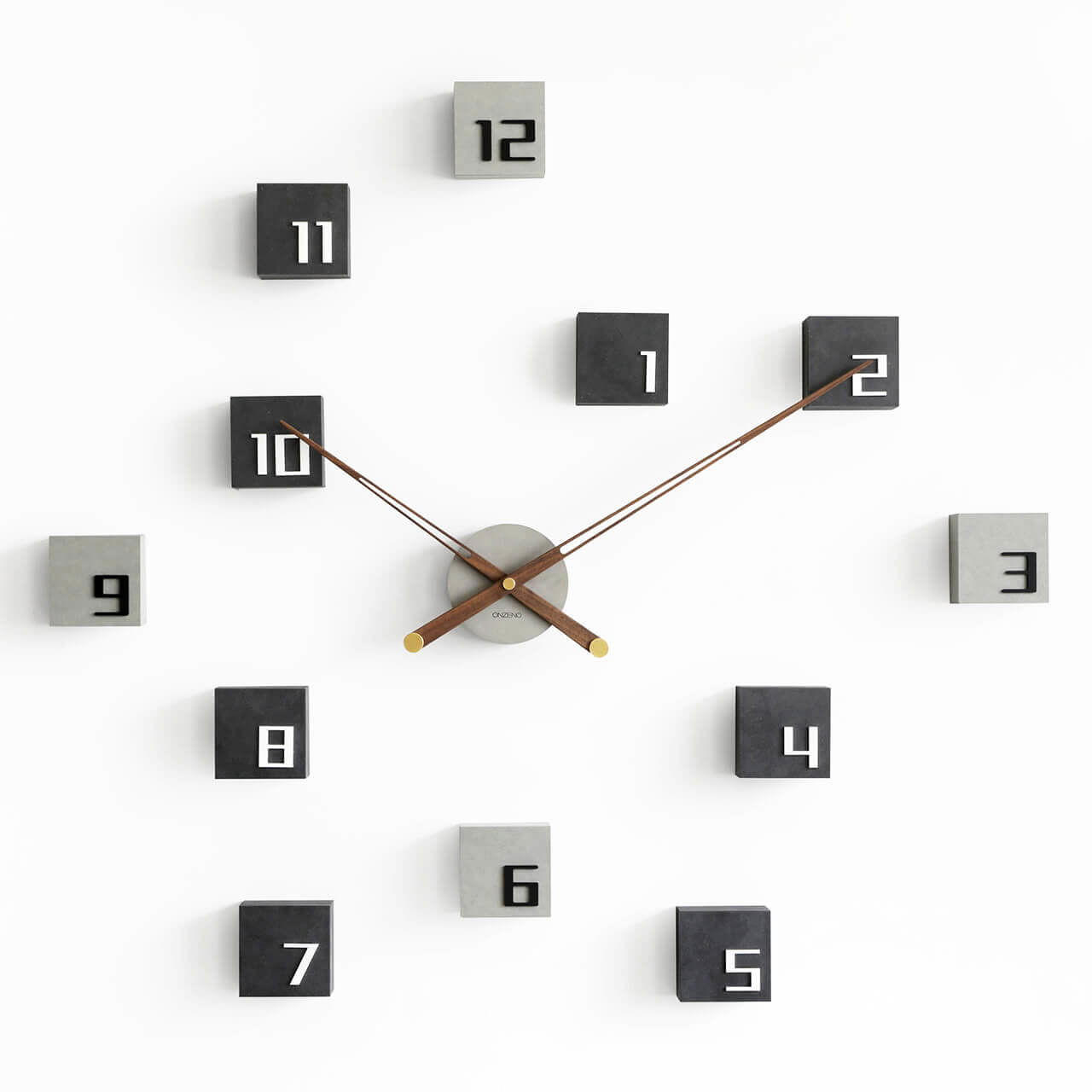 WANDUHR Schwarz 82,4/75,5 cm - Schwarz, Holzwerkstoff (82.4/75.5/2cm) - ONZENO