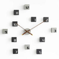 WANDUHR Schwarz 82,4/75,5 cm - Schwarz, Holzwerkstoff (82.4/75.5/2cm) - ONZENO