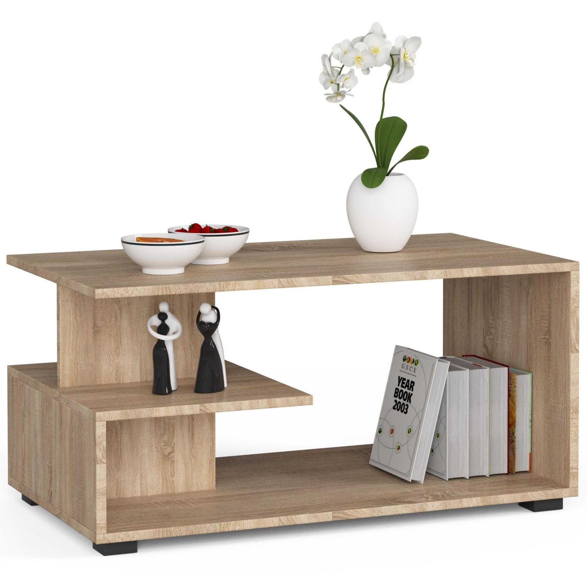 Akord Couchtisch Sonoma Eiche 90x45x51 cm
