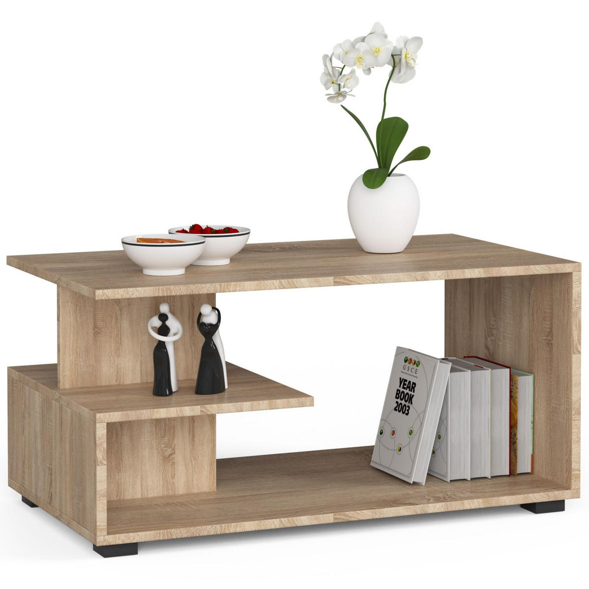 COUCHTISCH Sonoma Eiche 90x51x45 cm - Sonoma Eiche, Holzwerkstoff (51/90/45cm) - Akord