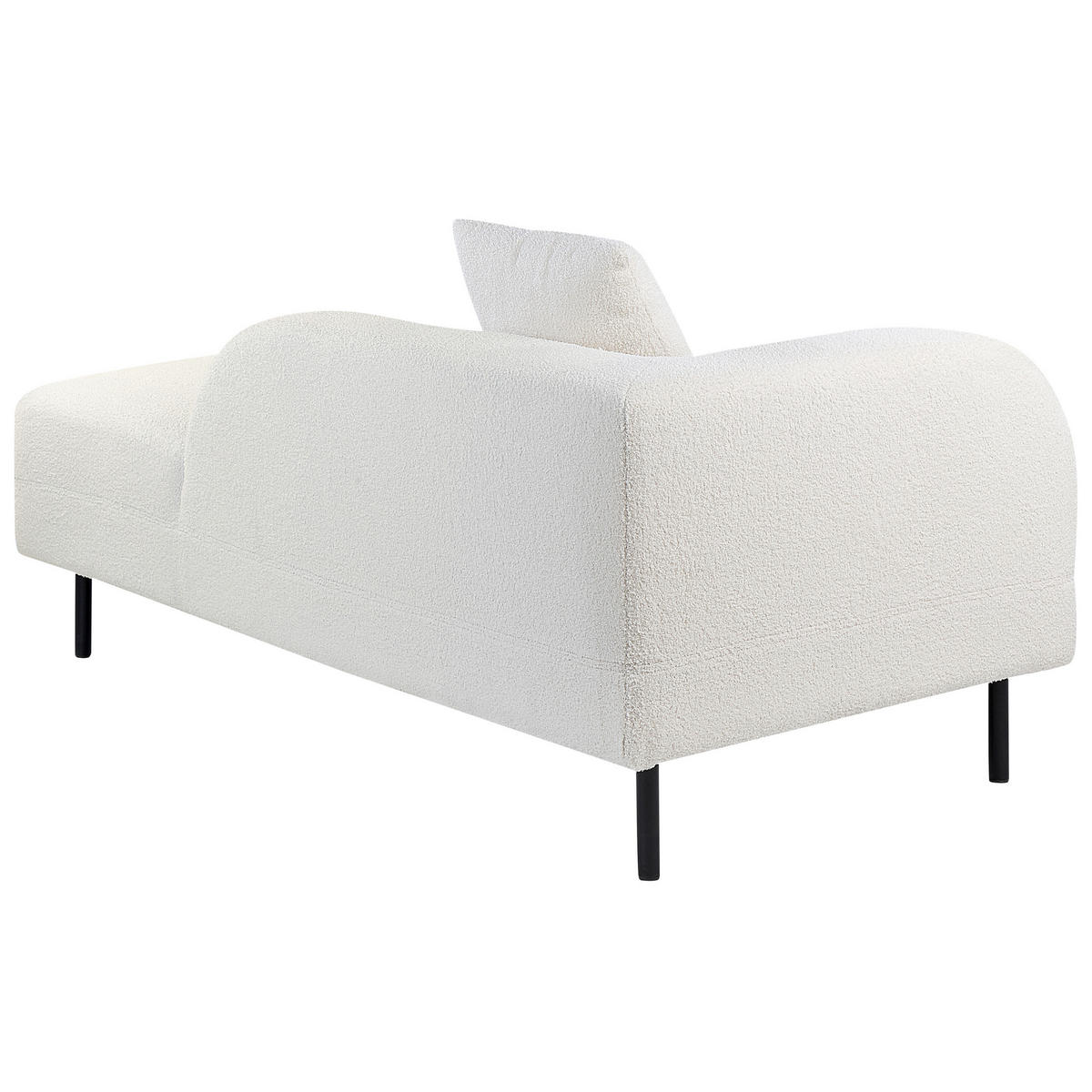 CHAISELONGUE Bouclé weiß linksseitig Le Crau - Weiß, Textil (170/65/84cm) - Beliani