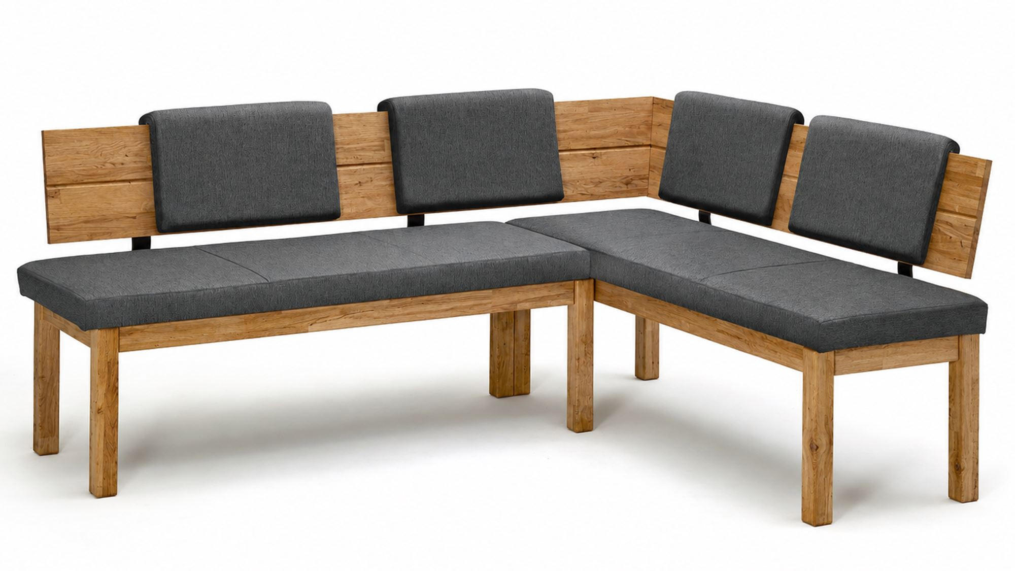 58aufmkessel Eckbank Wildeiche, Grau 194x155 cm