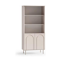 BÜCHERREGAL – ORVELLA 02 – Modernes mit Push-to-Open und offenem Stauraum - Kaschmir, Holzwerkstoff (80/180/40cm) - hi-markt