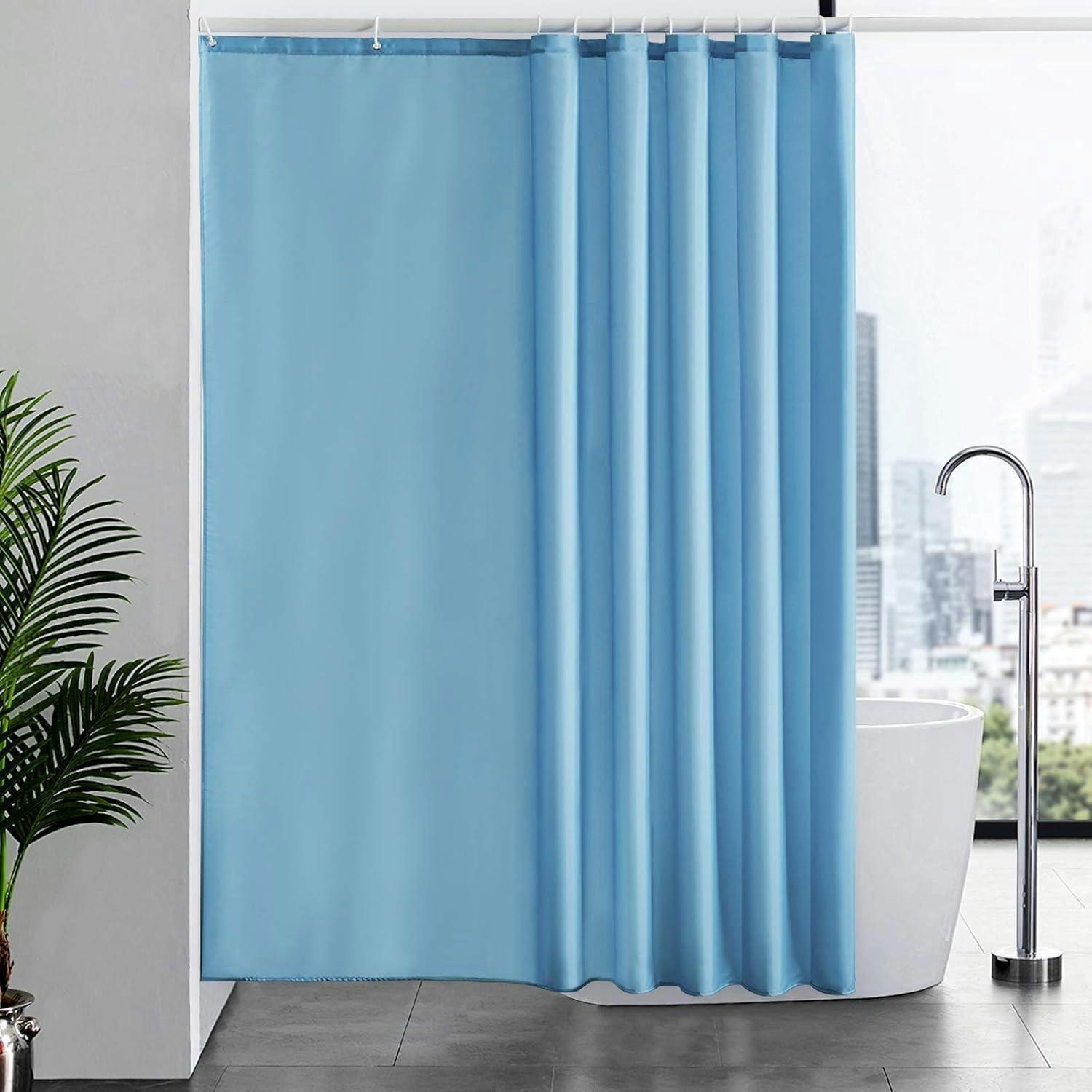 DUSCHVORHANG Hellblau 200 x 200 cm - Hellblau, Textil (200/200cm)