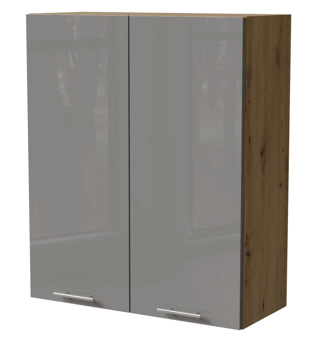 Feldmann-Wohnen Küchenhängeschrank Grau, Eiche Artisan 80x96x32.5 cm