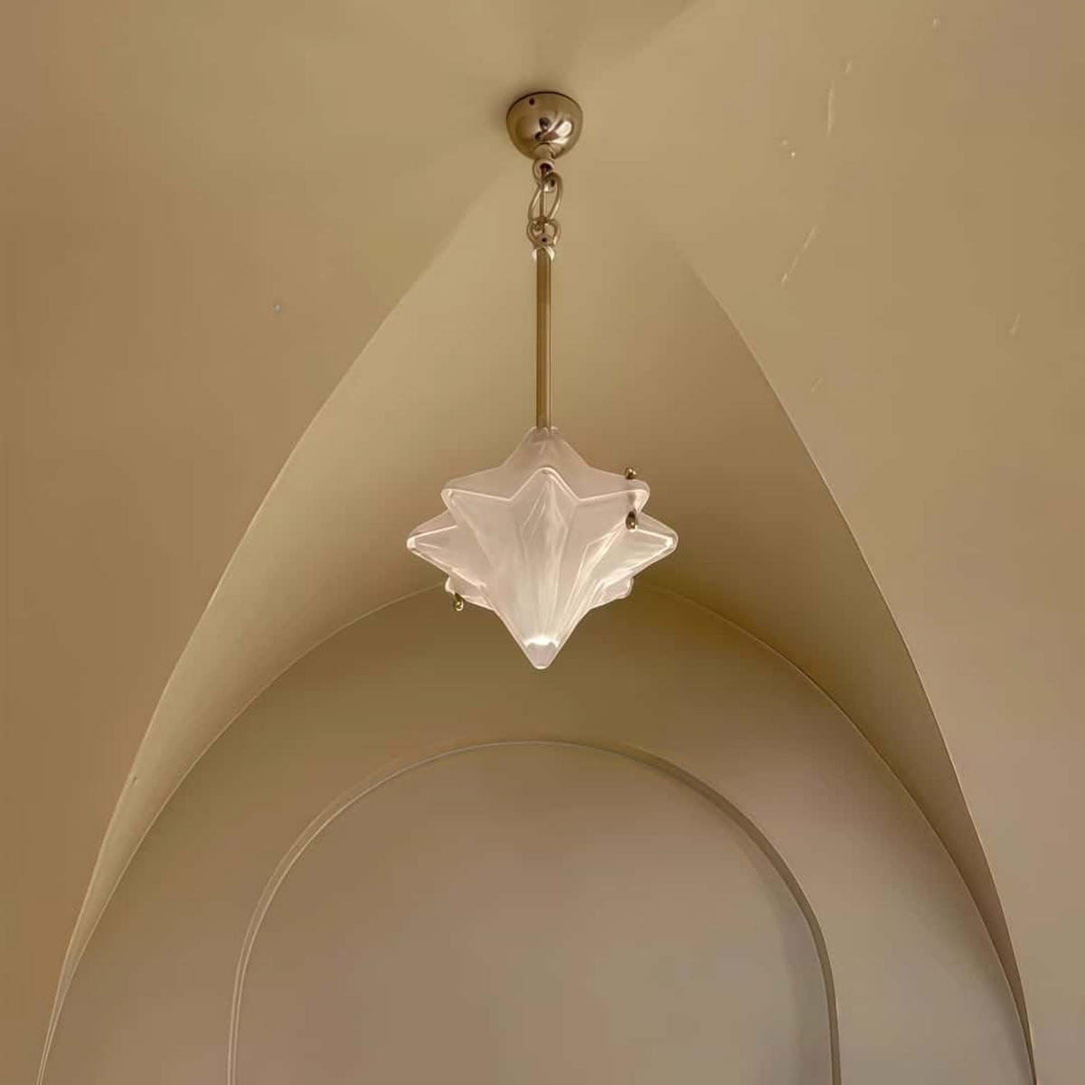 PENDELLEUCHTE Milchglas Gold Vintage, Kücheninsel Badlampe - Weiß, Metall (25/25/25cm) - Weltevree