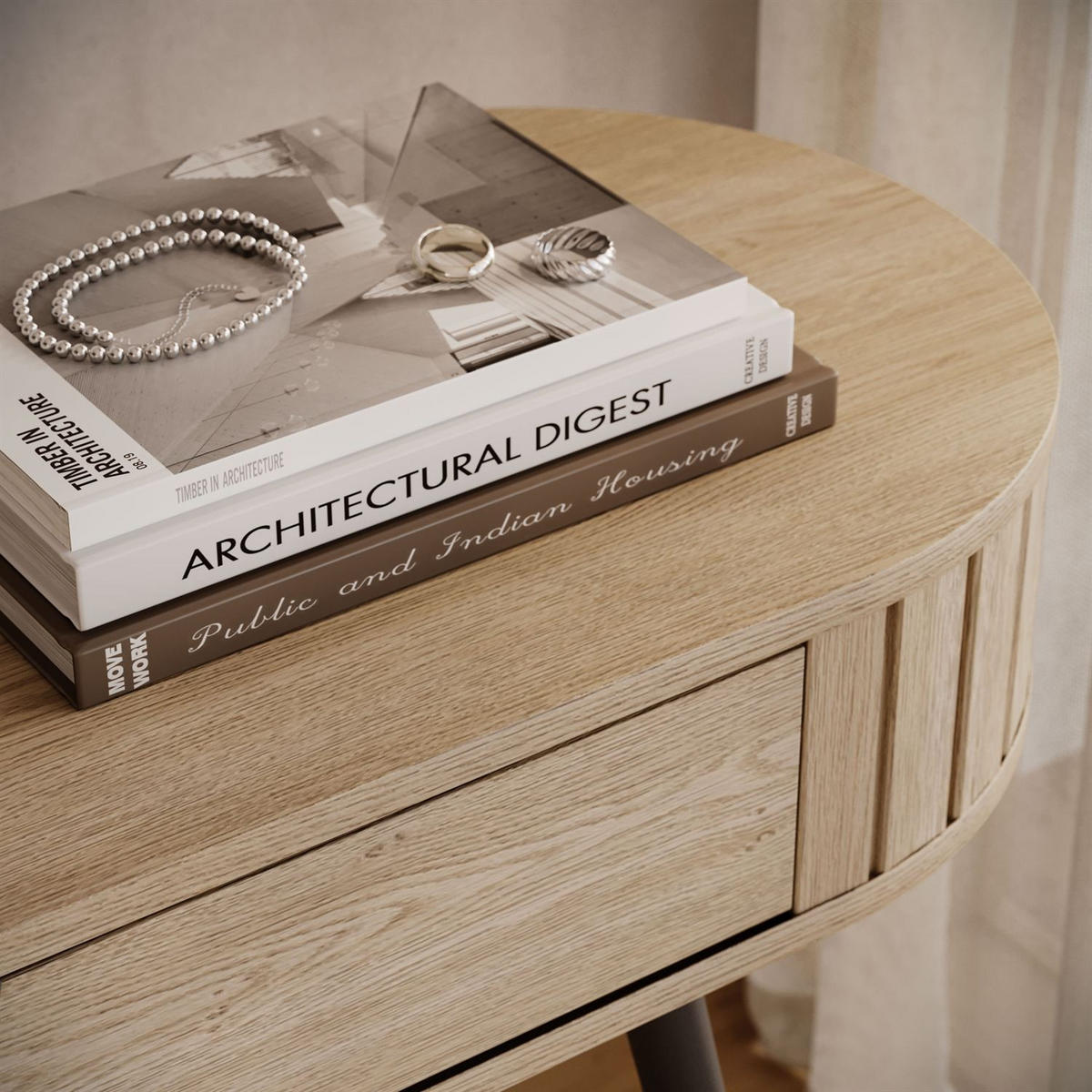 KONSOLE WILLOW 120 cm, mit hohen Beinen, ohne Spiegel - Eichefarben, Holzwerkstoff (120/80/40cm) - Lookway