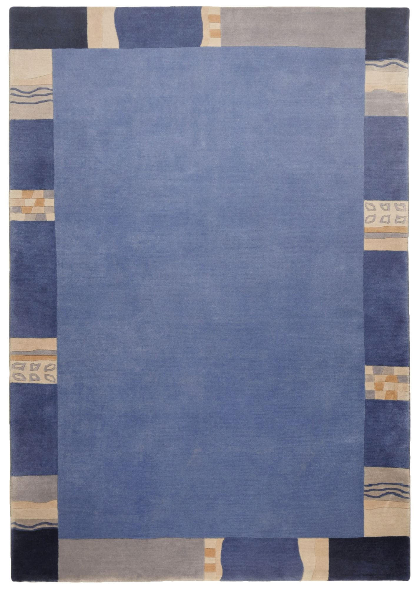 WOLLTEPPICH Avanti 40x60 cm - Blau, Textil (40/60cm) - THEKO