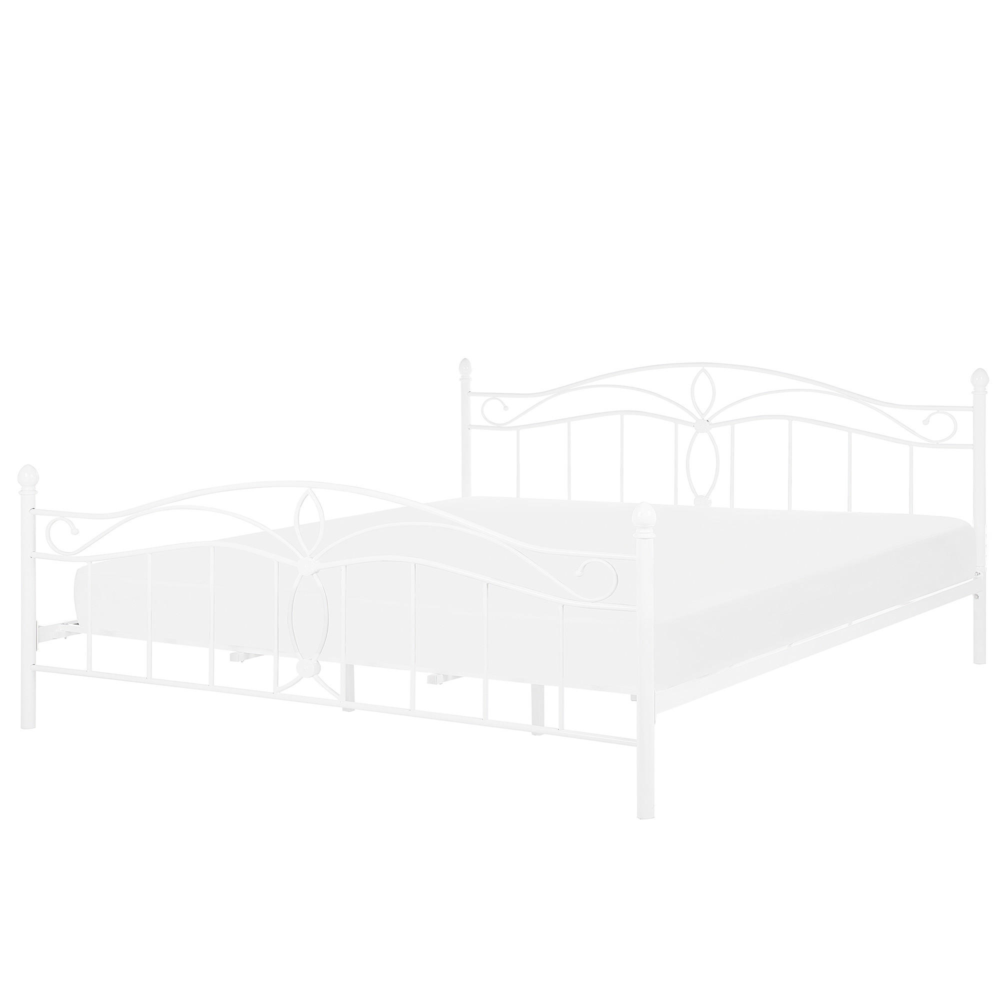 METALLBETT 180/200cm Weiß Antlia - Weiß, Metall (180/200cm) - Beliani