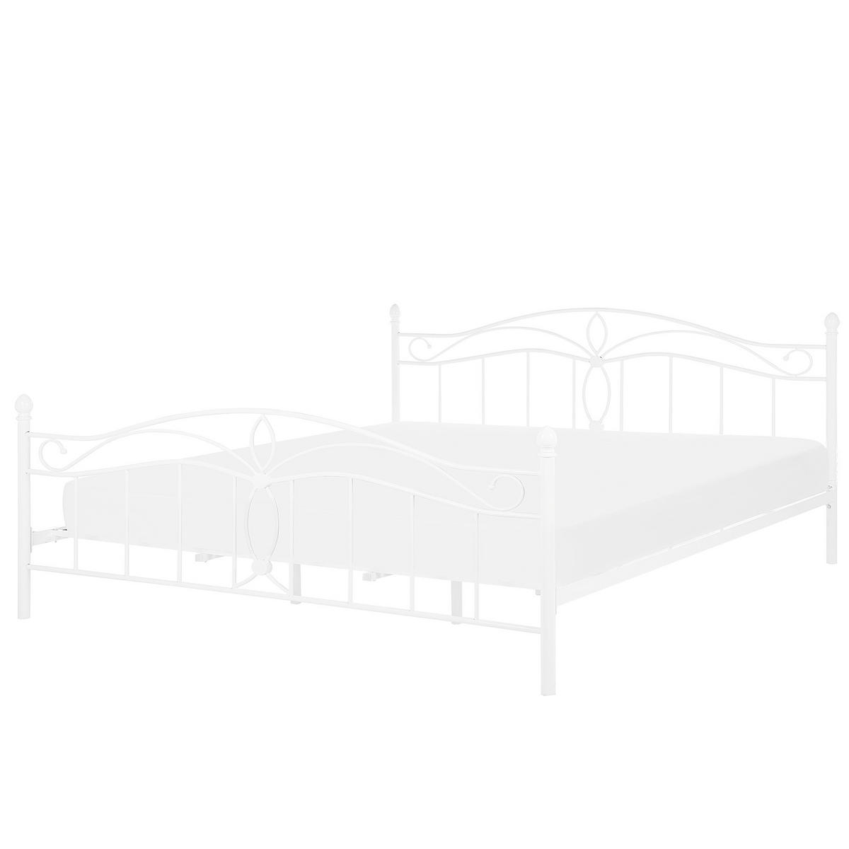 METALLBETT 180/200cm Weiß Antlia - Weiß, Metall (180/200cm) - Beliani