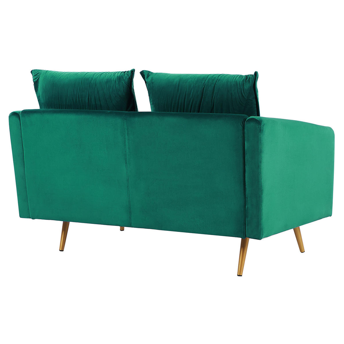 2-SITZER-SOFA Samtstoff Grün Maura - Hellgrün, Textil (130/83/78cm) - Beliani