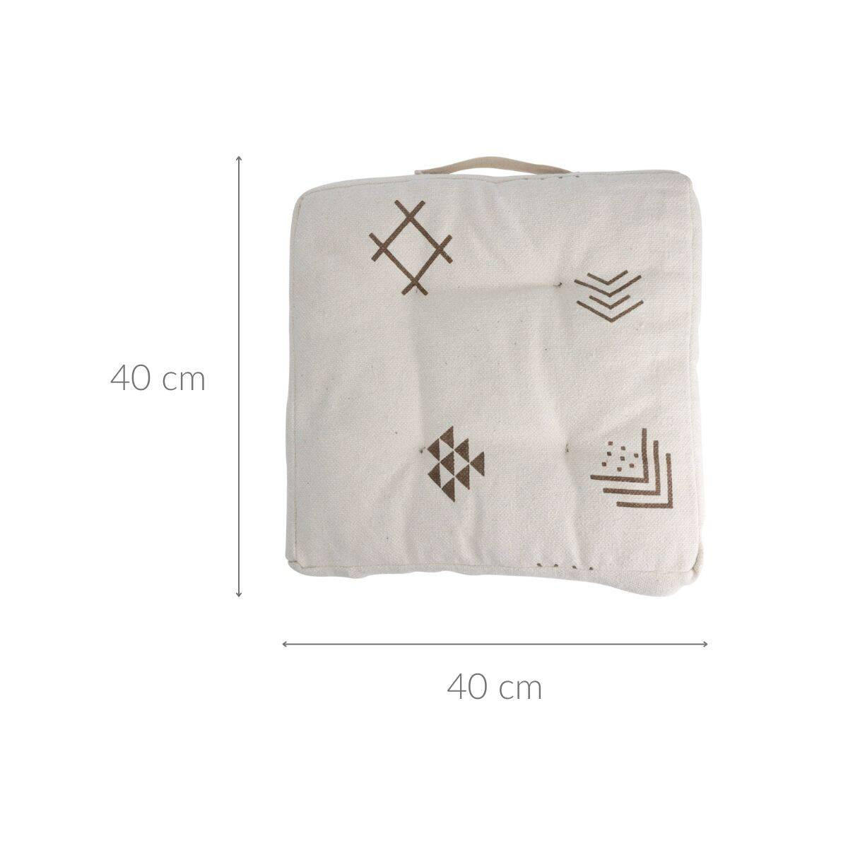 STUHLKISSEN 40/40/6 cm - Weiß, Naturmaterialien (41/41cm) - Home Styling Collection