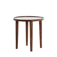 BEISTELLTISCH Qiano Braun Ø45/45 cm - Dunkelbraun, Holz (45/45/45cm) - Light & Living