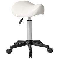 BÜROHOCKER DE-18024 höhenverstellbar 45-57 cm, ergonomisch Weiß - Weiß, Metall (47/57/48cm) - ComfortXL