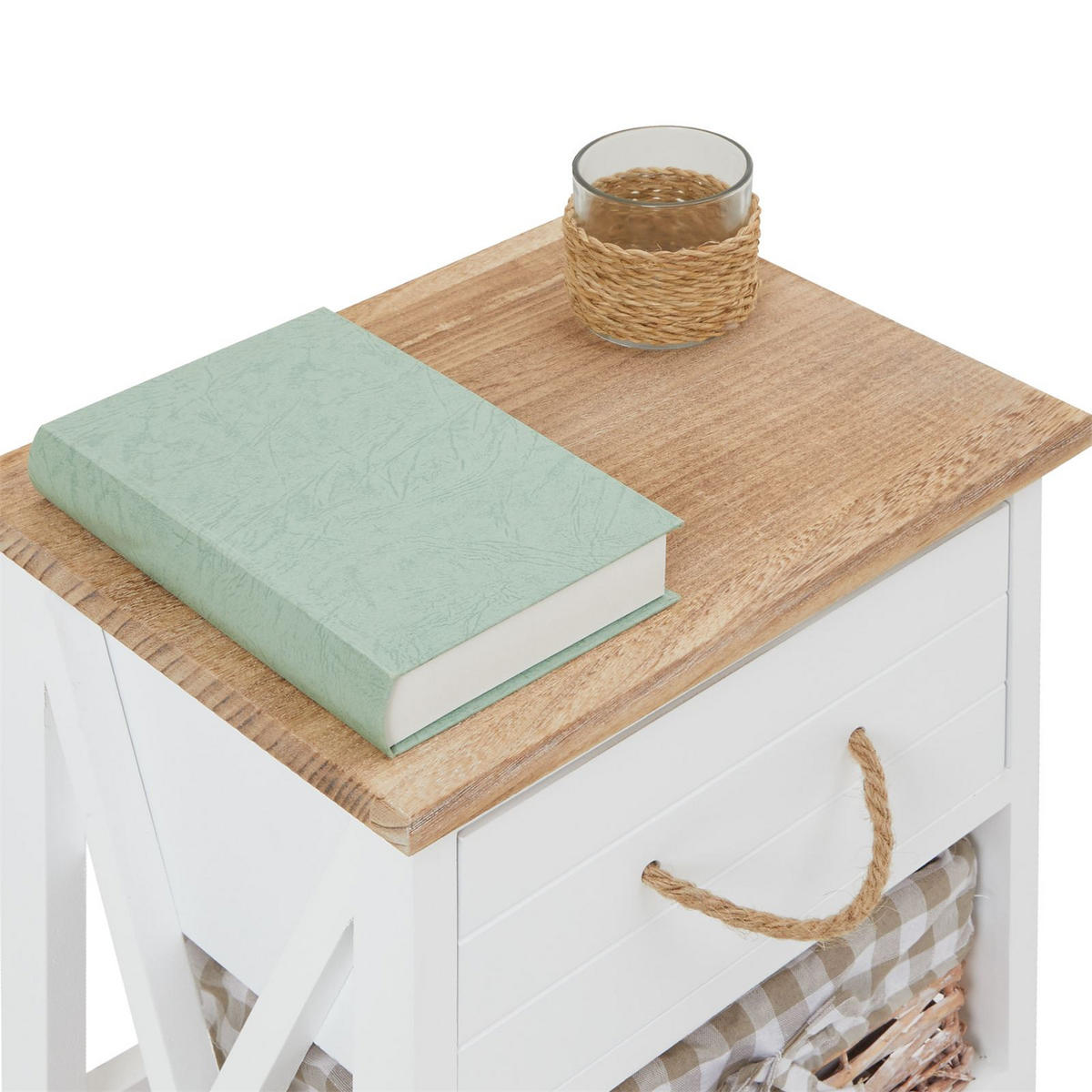 NACHTTISCH PERUGIA - Weiß, Holz (32/55/26cm) - CARO-Möbel