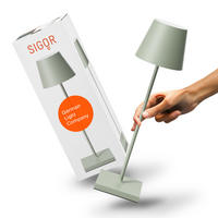 LED Akku-Tischlampe, Nuindie 3.0 salbeigrün - Grün, Metall (38/10/38cm) - Sigor